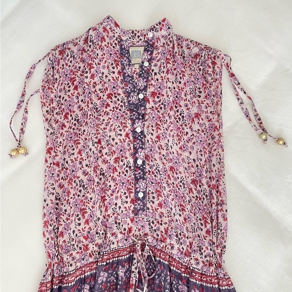 Floral Midi Dress in Pink and Purple - Picture 7 of 8